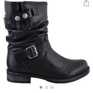 Soft black leather boots from Aldo in manhattan.